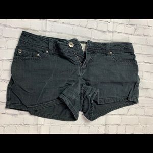 Black jean shorts